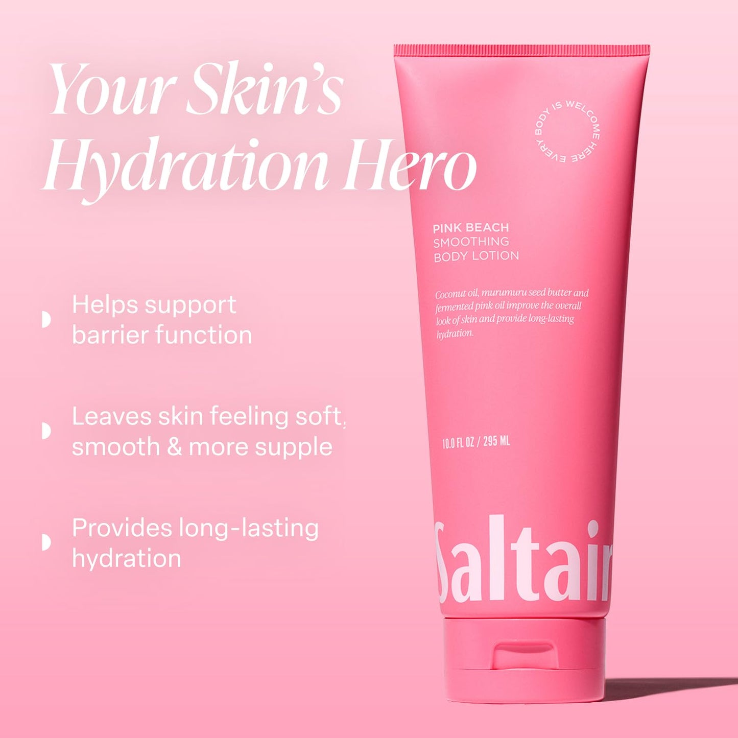 Saltair Body Lotion – 2 Pack Hydrating Lotion with Pink Beach Scent | All Skin Types
