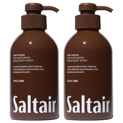 Saltair Driftwood Body Wash – Hydrating 2x17oz Cleanser with Hyaluronic Acid