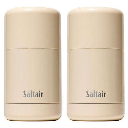 Saltair Salt Water Vanilla Deodorant 2PK – Aluminum-Free, Refillable, 24-Hour Freshness