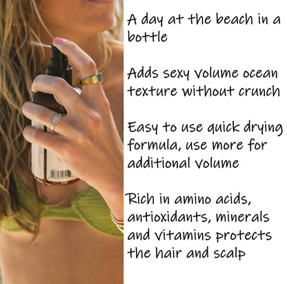 Saltie BY 30A Sea Salt Texturizing Spray – Beachy Volume, UV Protection, All Hair Types (8.5 oz/250 ml)