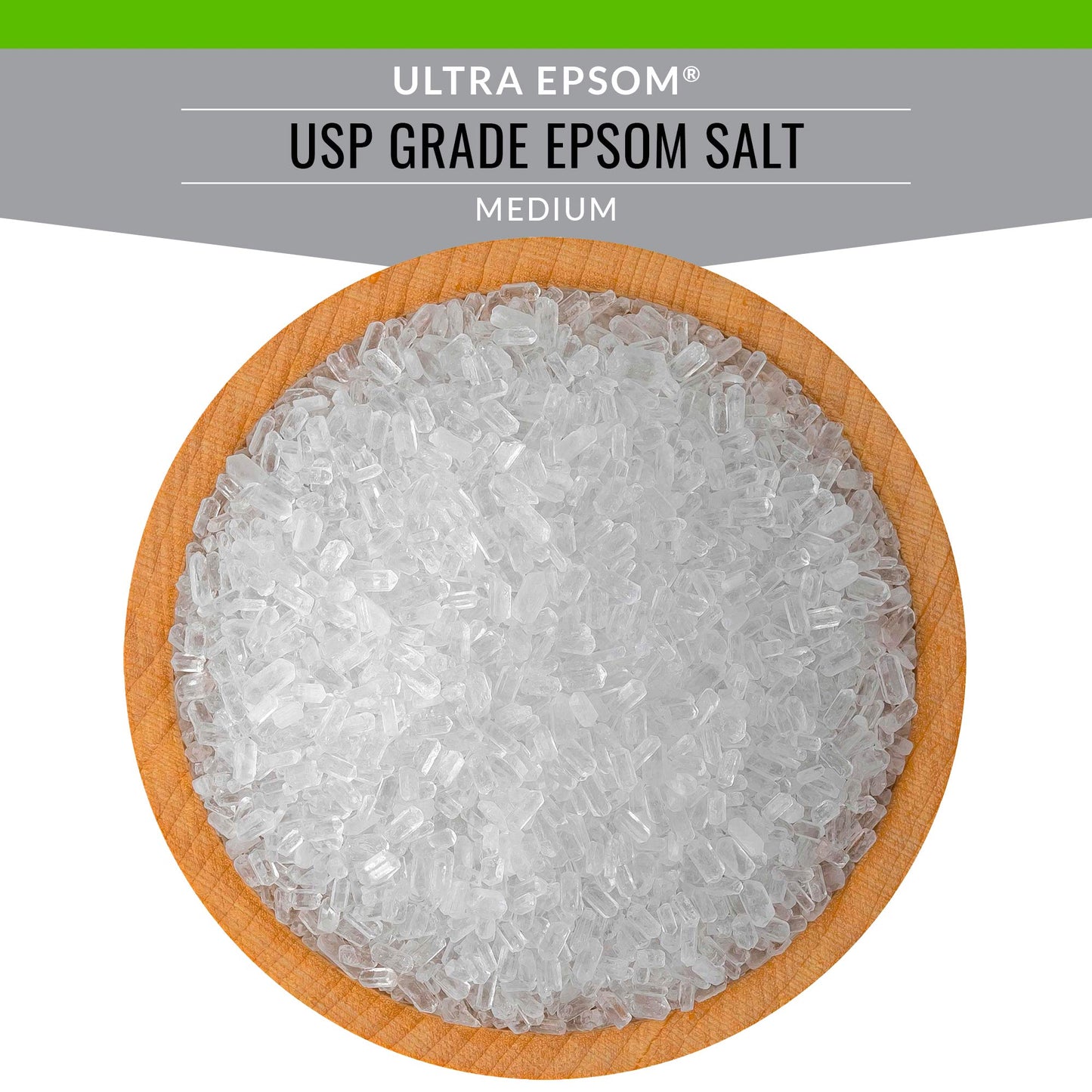 SaltWorks Ultra Epsom Premium Bath Salt - Medium Grain, 2 lb Bag
