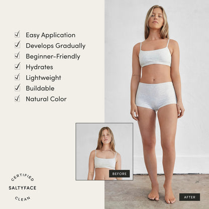 Saltyface Tanning Foam (Light to Medium) – Self Tanner for Body, No Color Transfer