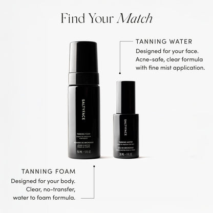 Saltyface Tanning Foam (Light to Medium) – Self Tanner for Body, No Color Transfer