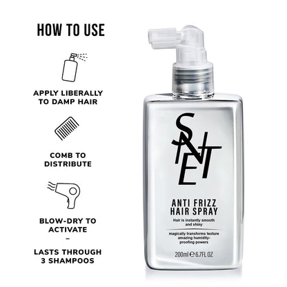 Samnyte Anti Frizz Anti-Humidity Smoothing Spray for Frizz Control, Hair Shine, and Split End Repair - 6.7 fl oz