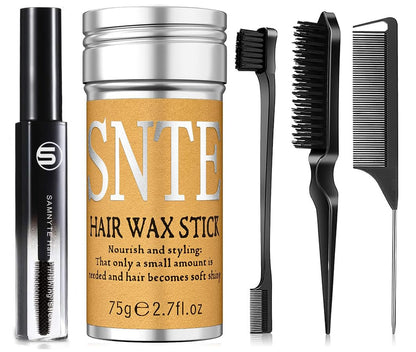 Samnyte Hair Wax Stick 5-Piece Set – Flyaway Tamer, Edge Control, Smoothing for Women, Teens & Kids