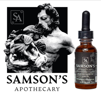 Samson's Hair Regrowth Serum 2dDr 1% Formula – 30mL | Samson's Apothecary