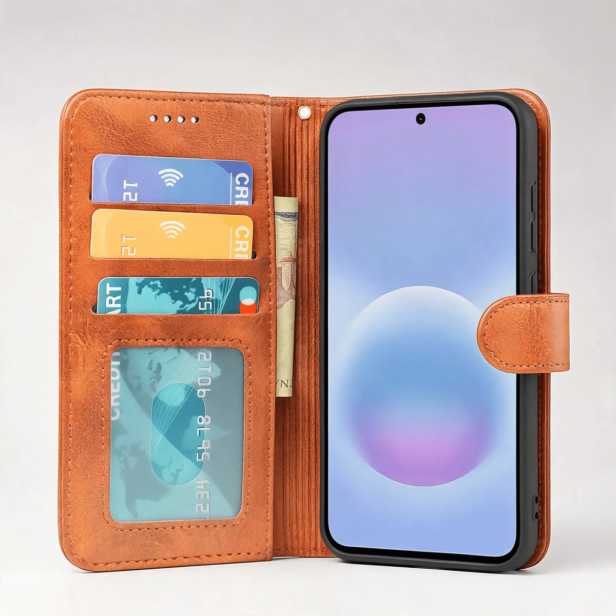 Samsung Galaxy A34 Book Flip Case Leather Wallet