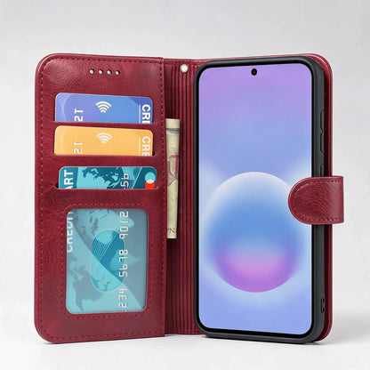 Samsung Galaxy A34 Book Flip Case Leather Wallet