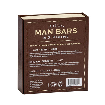 San Francisco Soap Company – 6-Piece Men’s Gift Set | 2 oz Bar Soaps