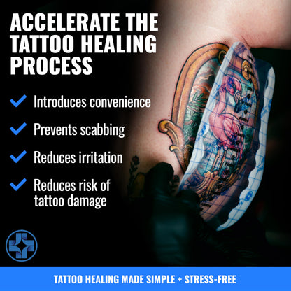 Saniderm Flex Tattoo Aftercare Bandage (New) 6 in x 8 yd – Ultra-Flexible, Matte Finish, Waterproof