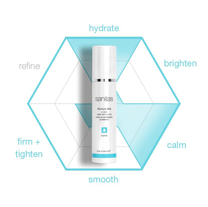 Sanitas Skincare Moisture Mist – Hydrating Hyaluronic Acid Spray, 3.4 oz