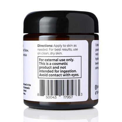 Santa Cruz Paleo Lavender Beef Tallow Moisturizer – Organic, Grass-Fed, Non-Comedogenic, 3.5 oz