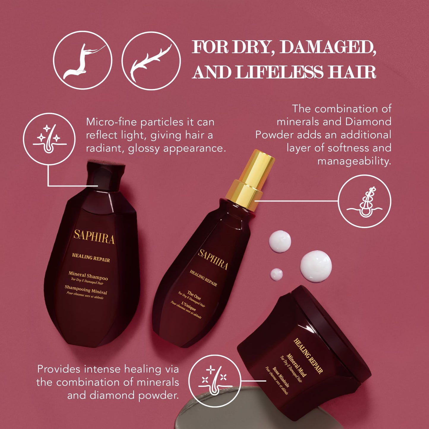 Saphira Healing Repair Kit | Shampoo, Mineral Mud & The One