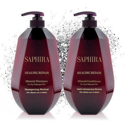 Saphira Healing Repair Shampoo & Conditioner Duo – 34oz / 1 Liter
