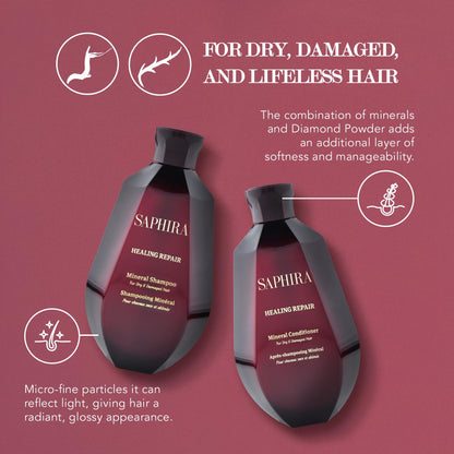 Saphira Healing Repair Shampoo & Conditioner Duo – 8.5oz / 250ml