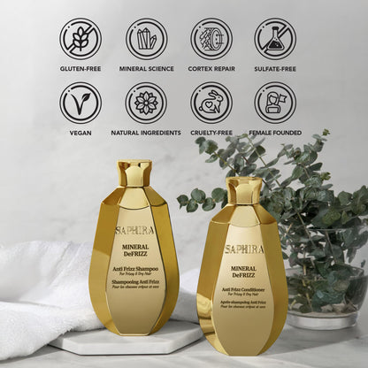 Saphira Mineral DeFrizz Shamopo – Anti Frizz Shampoo 8.5 oz / 250 ml