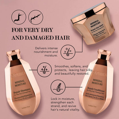 Saphira Mineral Moisture Kit – Shampoo, Conditioner & Hair Mask