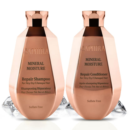 Saphira Mineral Moisture Repair Shampoo & Conditioner Duo Set – 250 ml / 8.5 oz