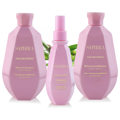 Saphira Volume Boost Kit — Shampoo, Conditioner & Volumizer