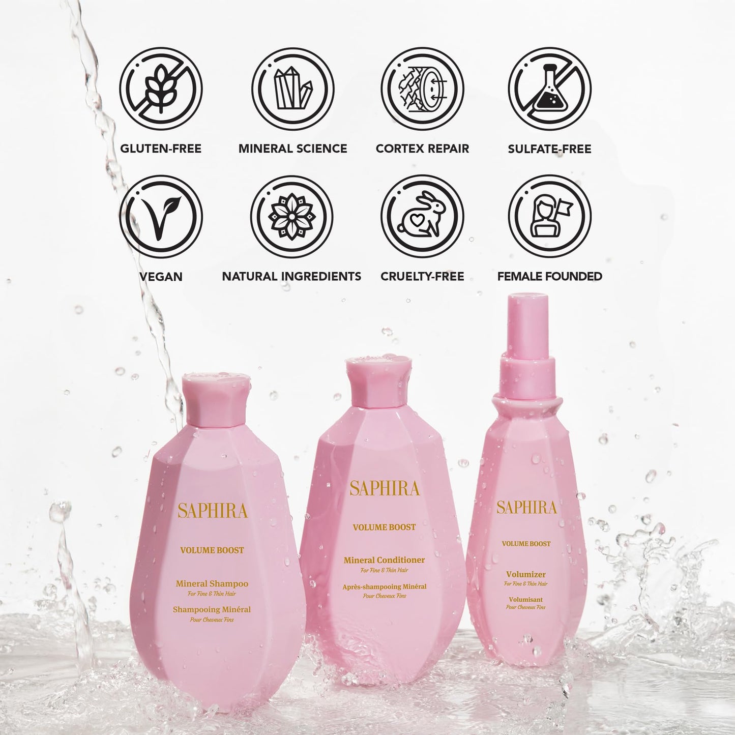 Saphira Volume Boost Volumizer – 5.1oz / 150ml for Root Lift & Fuller Hair
