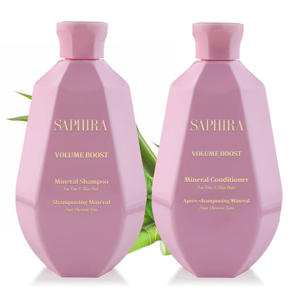 Saphira Volume Boost Shampoo & Conditioner Duo – 8.5oz/250ml