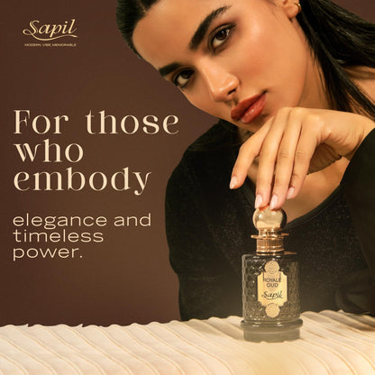 Sapil Royale Oud Eau de Parfum – Long Lasting Unisex Oud Perfume | Saffron, Oud & Patchouli Notes | 3.4 oz / 100 ml