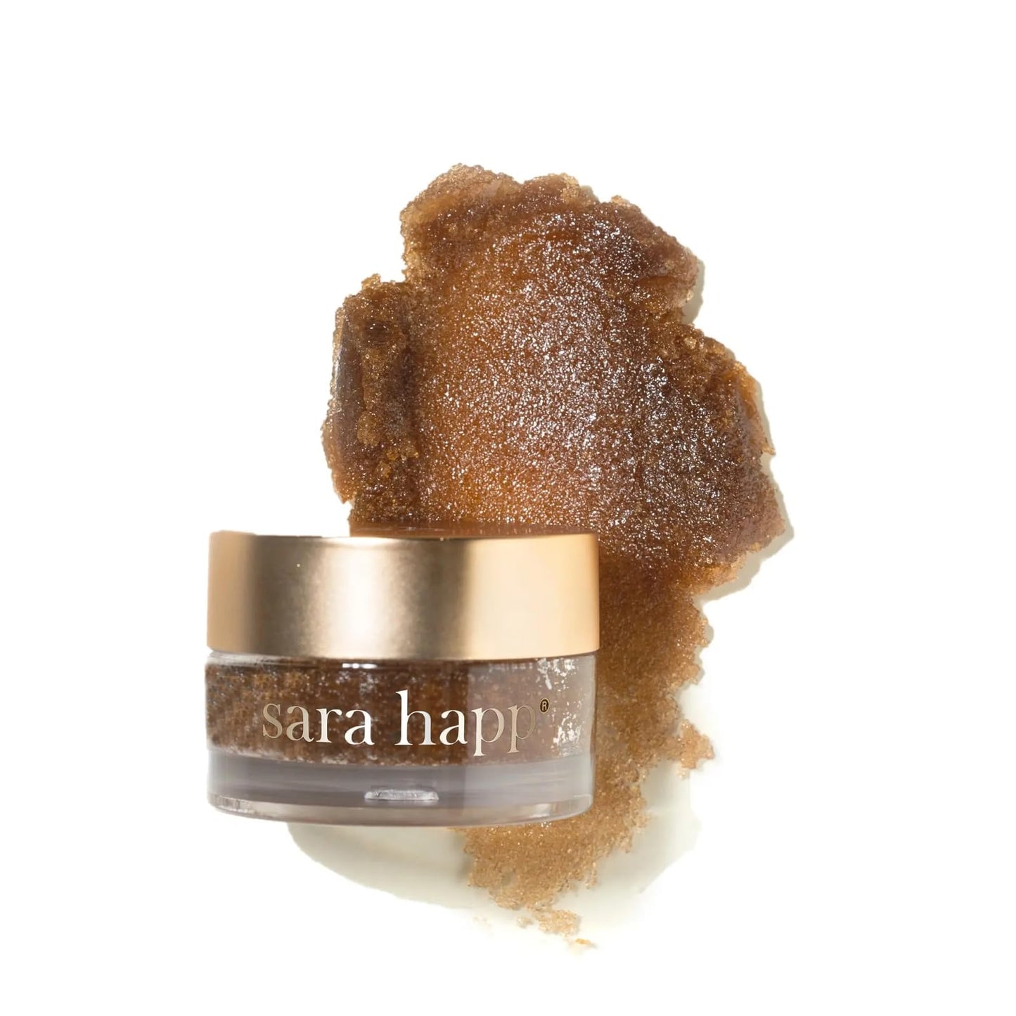 Sara Happ Lip Scrub – Brown Sugar Exfoliant for Dry Lips, Vegan 0.5 oz