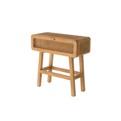 Saul Rattan Side Table, Bedside Table