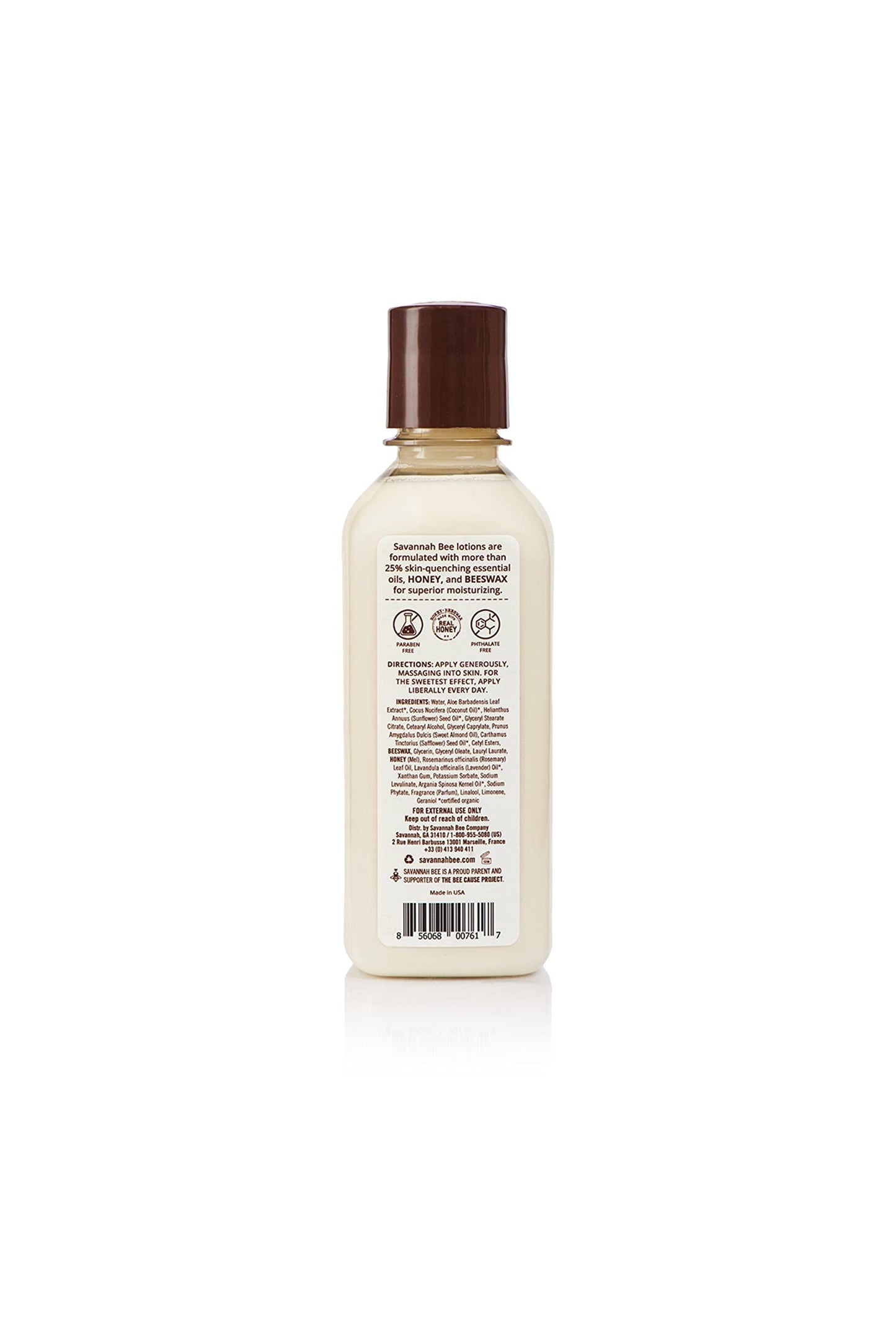 Savannah Bee Company Honey Body Lotion – Rosemary Lavender (9.5 Fl Oz) – All Natural