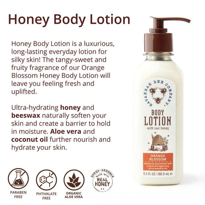Savannah Bee Company Honey Body Lotion – All Natural Moisturizer for Women & Men