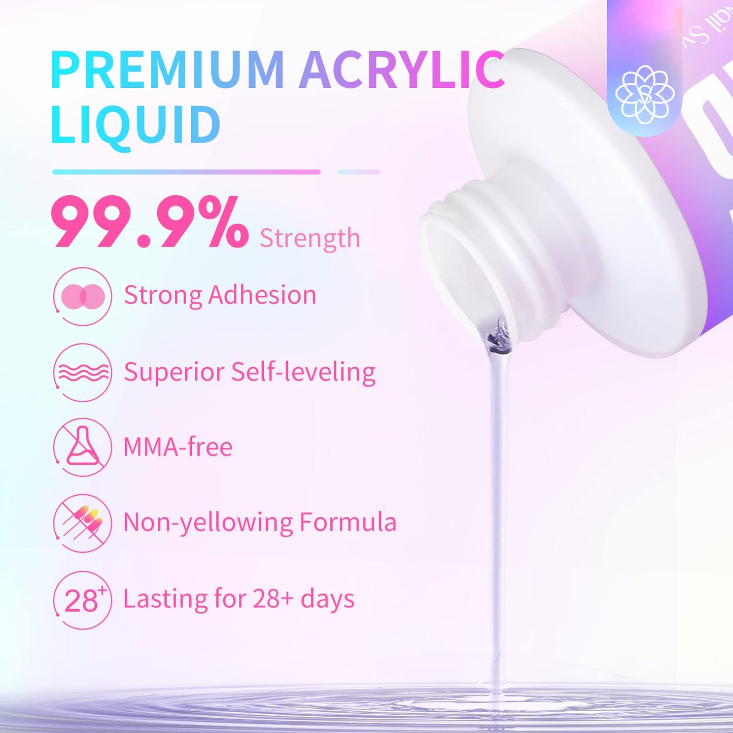 SAVILAND Monomer Acrylic Nail Liquid 120ml — Non-Yellowing Formula for Extensions and Carving