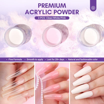 SAVILAND Acrylic Nail Kit with Drill | Beginner Home Salon Set