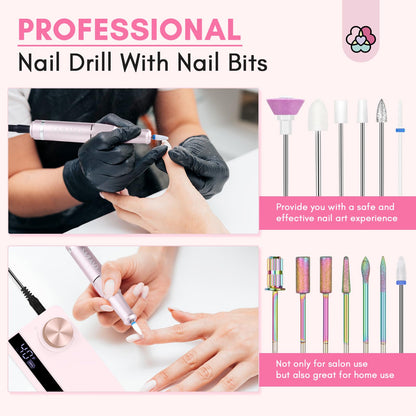 SAVILAND Professional Nail Drill – 40000 RPM Portable Electric Nail File for Salon & Home