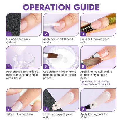 SAVILAND Acrylic Nail Kit with Drill | Beginner Home Salon Set