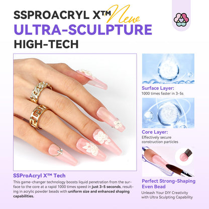 SAVILAND Professional Acrylic Nail Kit for Beginners – Complete Set with Drill & Lamp