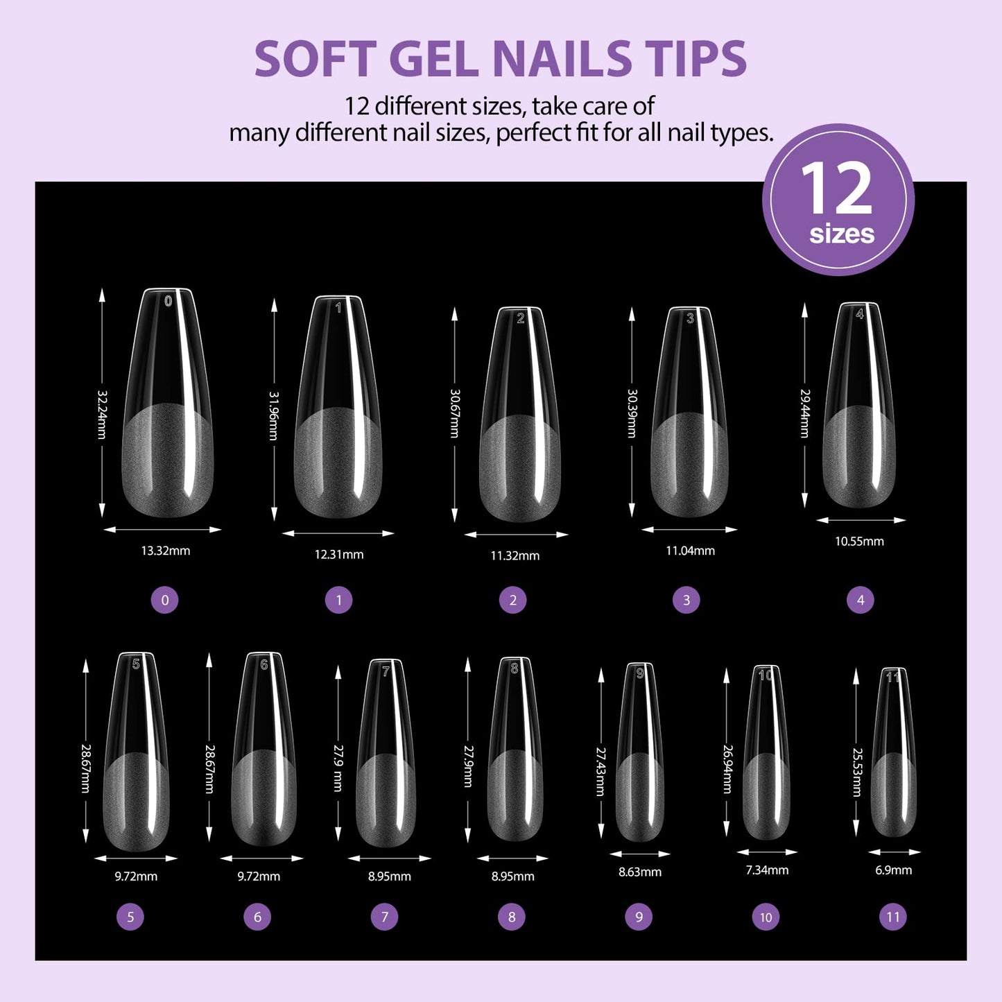 SAVILAND Gel Nail Kit for Beginners – All-in-One At-Home Nail Extension with 4-in-1 Glue Gel, 500 Tips, Mini Lamp