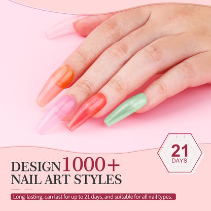 SAVILAND Jelly Gel Nail Polish Set – 30 Colors, 180 Finishes (Sheer, Matte, Glossy)