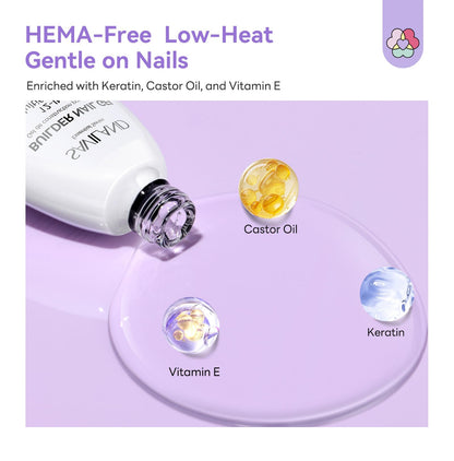 SAVILAND 12-in-1 Clear Builder Nail Gel – HEMA-Free Builder for Extensions & Sculpting