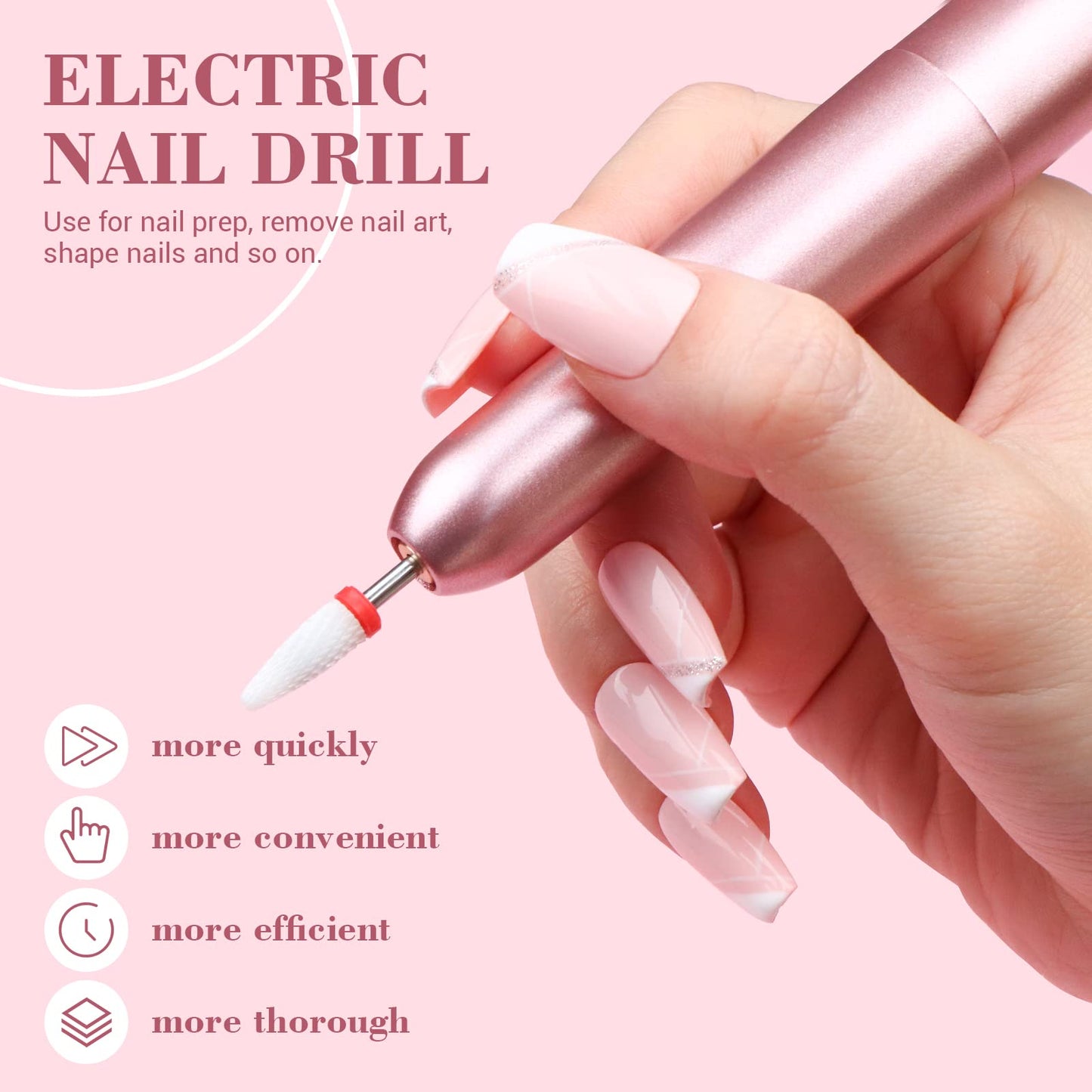 SAVILAND Essentials Acrylic Nail Kit for Beginners – 120ml Monomer, Glitter Powder, Nail Drill & UV Lamp