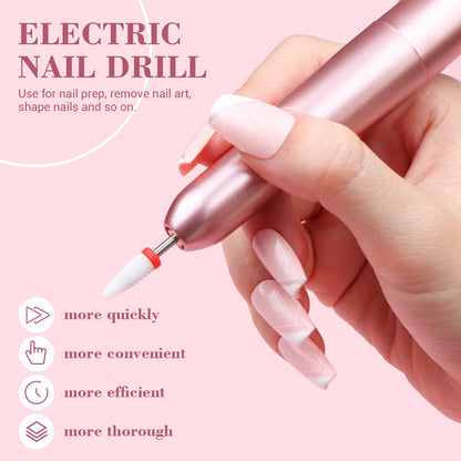 SAVILAND Essentials Acrylic Nail Kit for Beginners – 120ml Monomer, Glitter Powder, Nail Drill & UV Lamp
