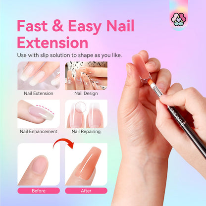 SAVILAND Poly Gel Nail Colors: 20-Color Nail Extension Kit for DIY Nail Art