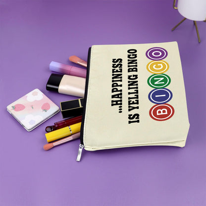 Sazuwu 3PCS Bingo Gifts Makeup Bag Set – Lucky Bingo Themed Cosmetic Bags for Adults