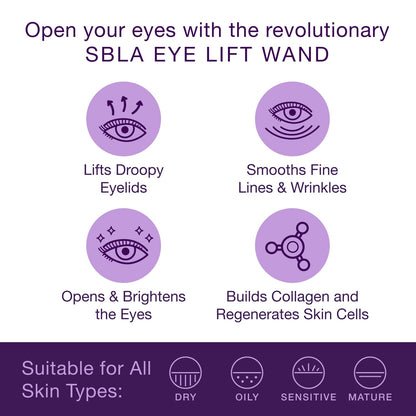 SBLA Eye Lift Wand – Anti-Aging Serum for Eyelids & Eye Area | SBLA66Peptide™, Caffeine, Hyaluronic Acid