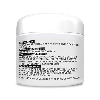 CLEAR 40% Urea Gel 4 oz with Tea Tree & Coconut Oil – Deep Hydration for Calluses, Cracked Heels, and Dry Skin | Scientific Solutions Global