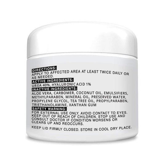 CLEAR 40% Urea Gel 4 oz with Tea Tree & Coconut Oil – Deep Hydration for Calluses, Cracked Heels, and Dry Skin | Scientific Solutions Global