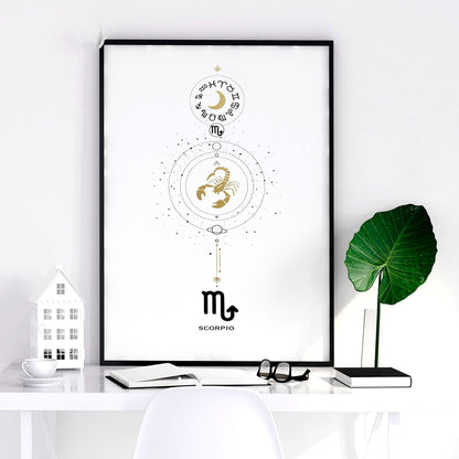 Scorpio Zodiac inspired wall art print