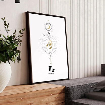 Scorpio Zodiac inspired wall art print