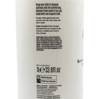 Scottish Fine Soaps Au Lait Bath & Shower Cream – 1L White Bottle