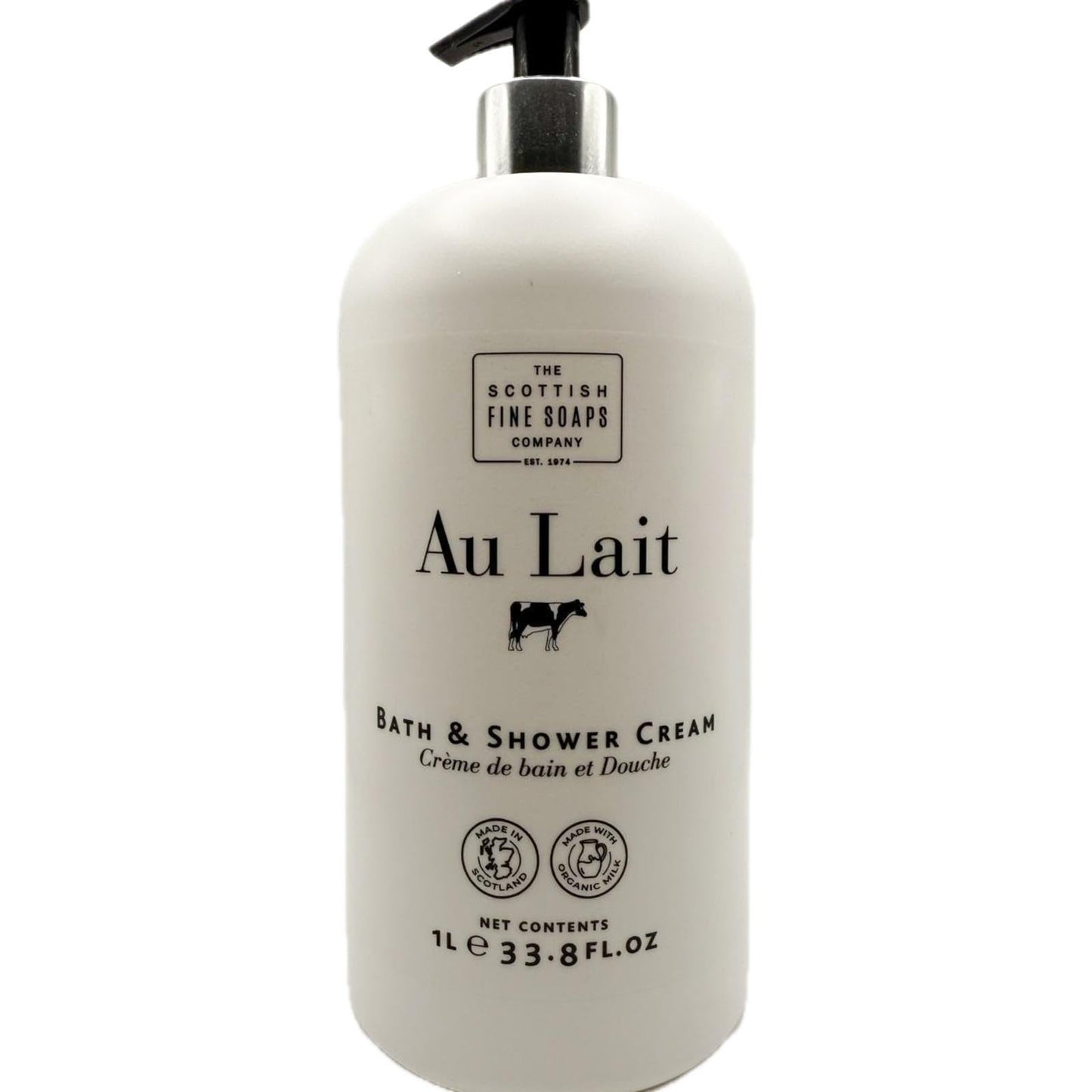 Scottish Fine Soaps Au Lait Bath & Shower Cream – 1L White Bottle