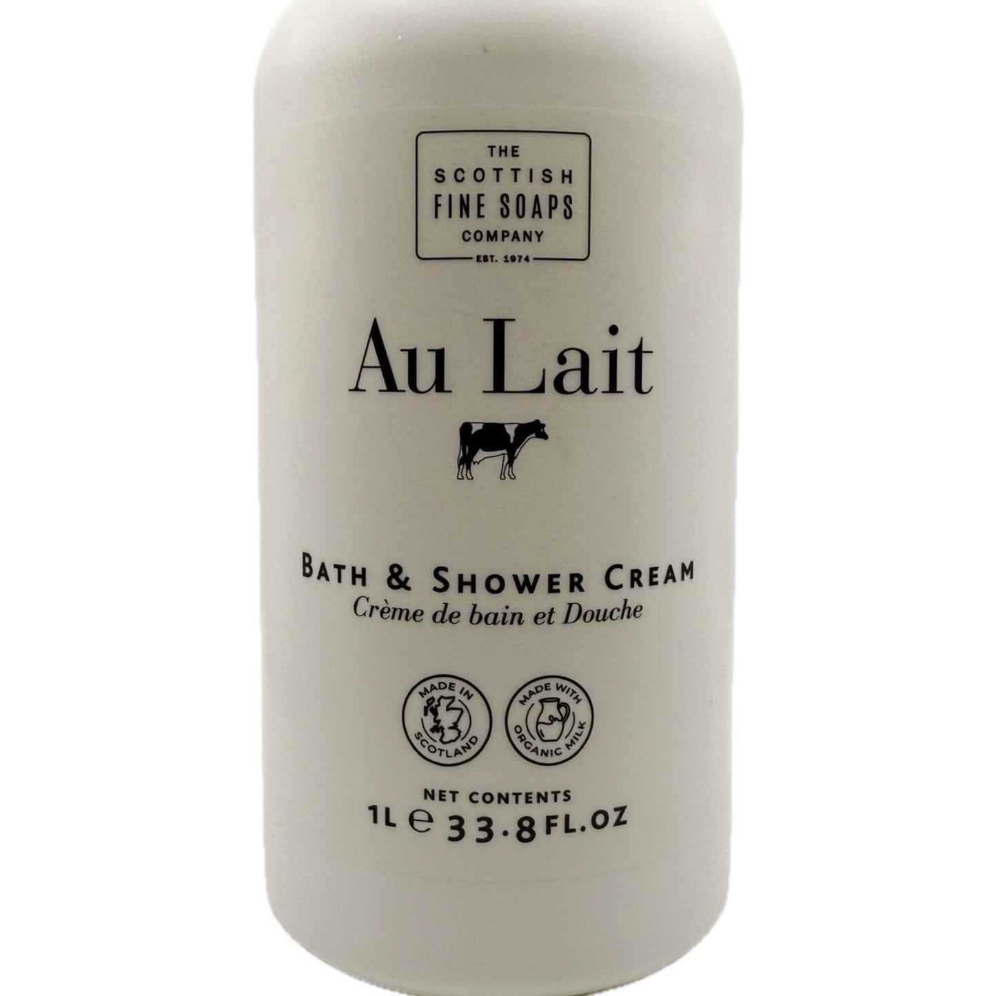 Scottish Fine Soaps Au Lait Bath & Shower Cream – 1L White Bottle